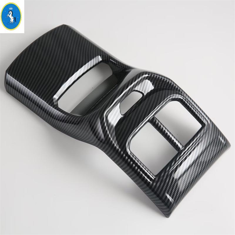 Rear Air AC Outlet / Middle Air Outlet / Upper Air Outlet Cover Trim For MG ZS 2018 -  Carbon Fiber Look Car ABS Accessories