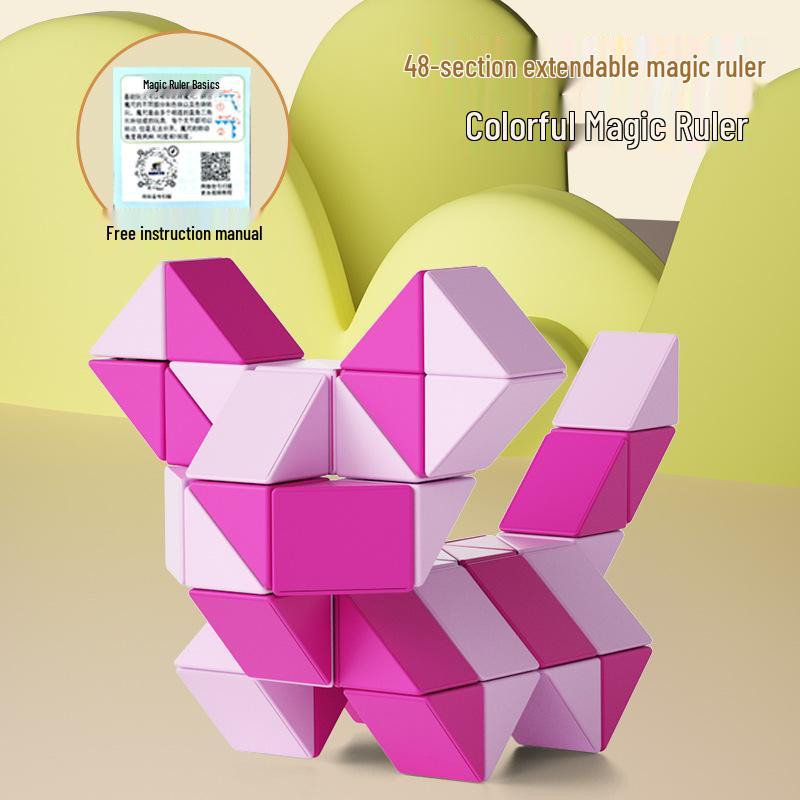 Folding Magic Ruler Set: Colorful Educational Toy for Kids - 24/36/48/60/72 pcs.