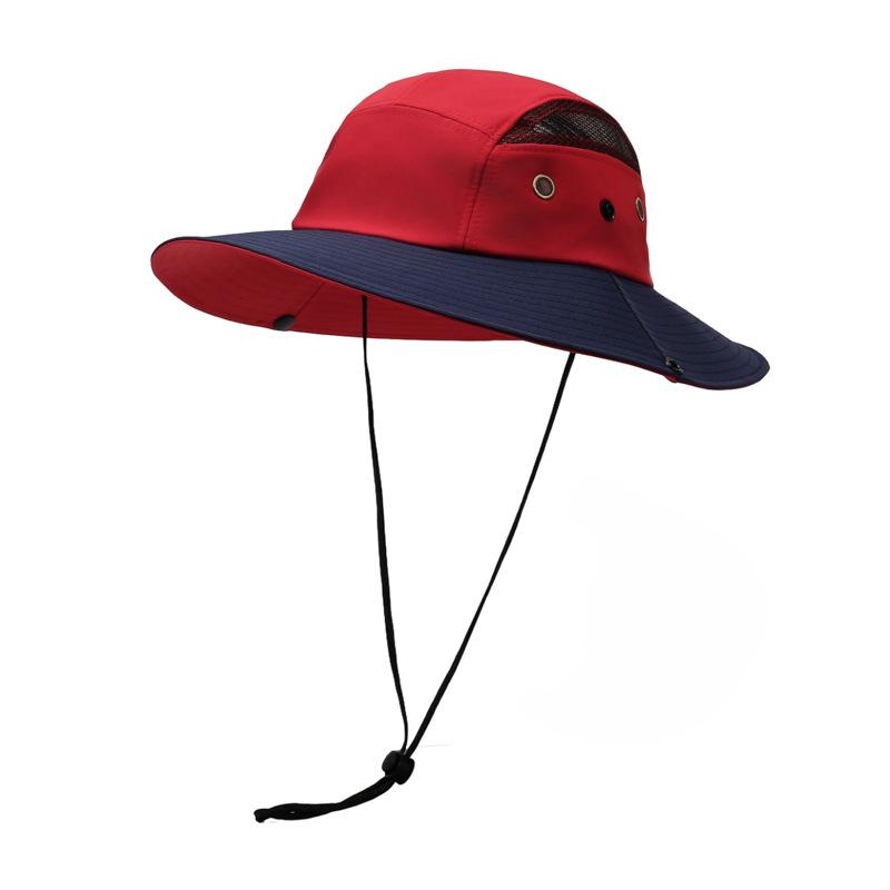 Upf50+ Waterproof Sun Hat Men Women Wide Brim Bucket Hat Quick Dry Breathable Boonie Hat Outdoor Fishing Hiking Fisherman Caps