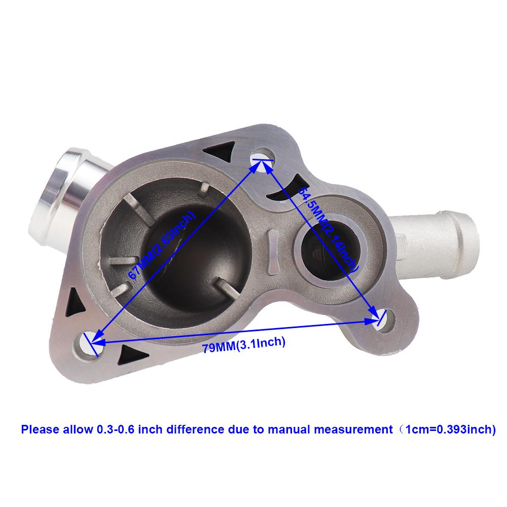11537512733 Capac de upgrade pentru carcasa termostatului de răcire a motorului din aluminiu, Flanșă de apă pentru lichid de răcire a motorului auto Pentru Mini Cooper 2002-2008