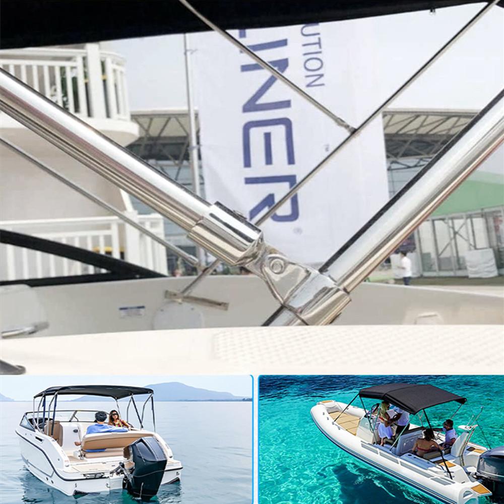 Pair of O.D. 19/20/22/25/30/32/38mm Boat Awning Umbrella Accessories Yacht Hardware 316 Stainless Steel Fixed Bracket Clamps