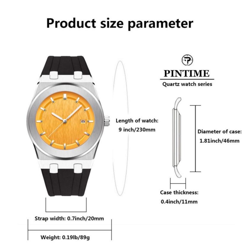 Youth Fashion Men Watch Chronograph Date Silicone Quartz Man Watch Waterproof Luminous High Quality Men's Watches Reloj