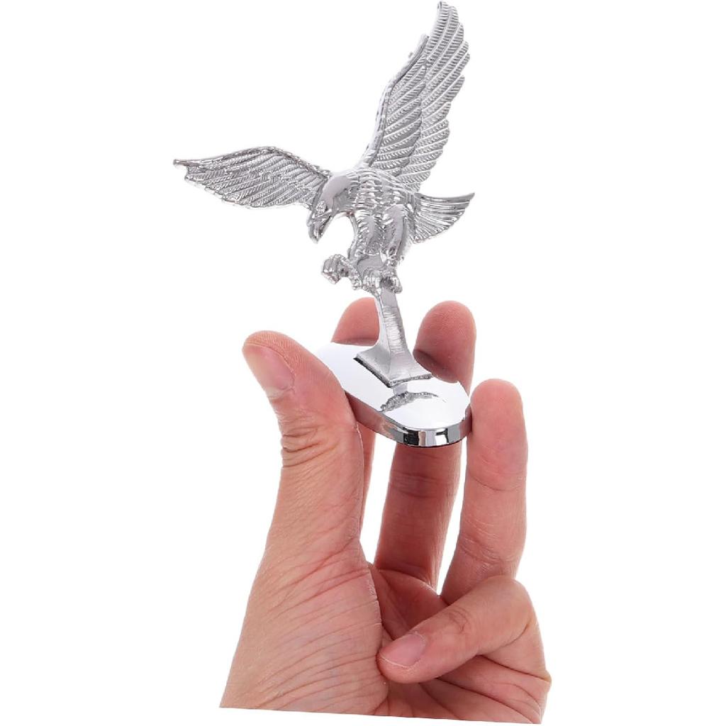 HEALLILY Metal Eagle Car Hood Ornament Truck Sturdy Auto Decor Accessory Easy Install Car Logo Sticker for SUV