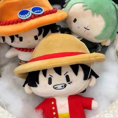 15cm One Piece Anime Plush Toy Cute Q Version Ace Luffy Zoro Back To School Soft Stuffed Figure Anime Peripheral Doll Gifts