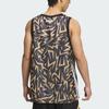 Adidas Reversible Basketball Tank Top With Contrast Print Men Tops Wheat-Brown JC6796