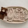 Cute Bear Plush Baby Pajama Set Winter Fleece Kids Homewear Two Piece Suit Soft Warm Children Sleepwear