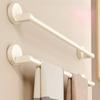 Cream Style Suction Cup Towel Rack Bathroom No Drilling Shower Towel Bar Bath Towel Wall Mounted Storage Rack