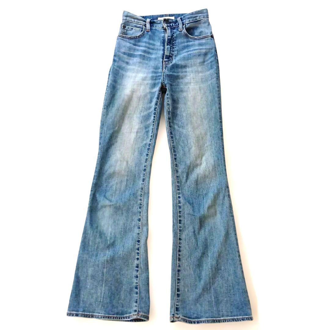 MOUSSY flare denim pants boot cut beautiful legs light blue