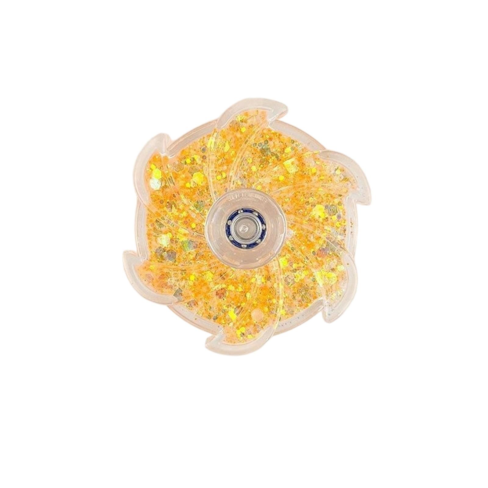 

Spinning Top Toy with Glitter Design Durable Plastic Construction Smooth Rotation for Kids and Collectors One Size оранжевый