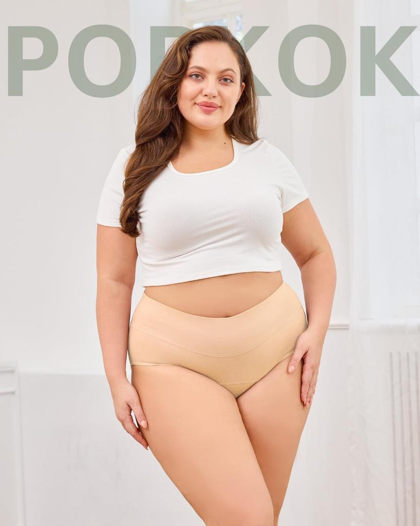 Sanitary Shorts for Period Underwear High Inner Set of 3 [POPKOK] Women, Shorts, Set, Cotton, Waist, Leak-Proof, Pants, Underwear, (Black/Nude/Gray,