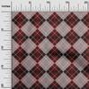 oneOone Cotton Flex Bright Red Fabric Argyle Check Dress Material Fabric Print Fabric By The Yard 40 Inches