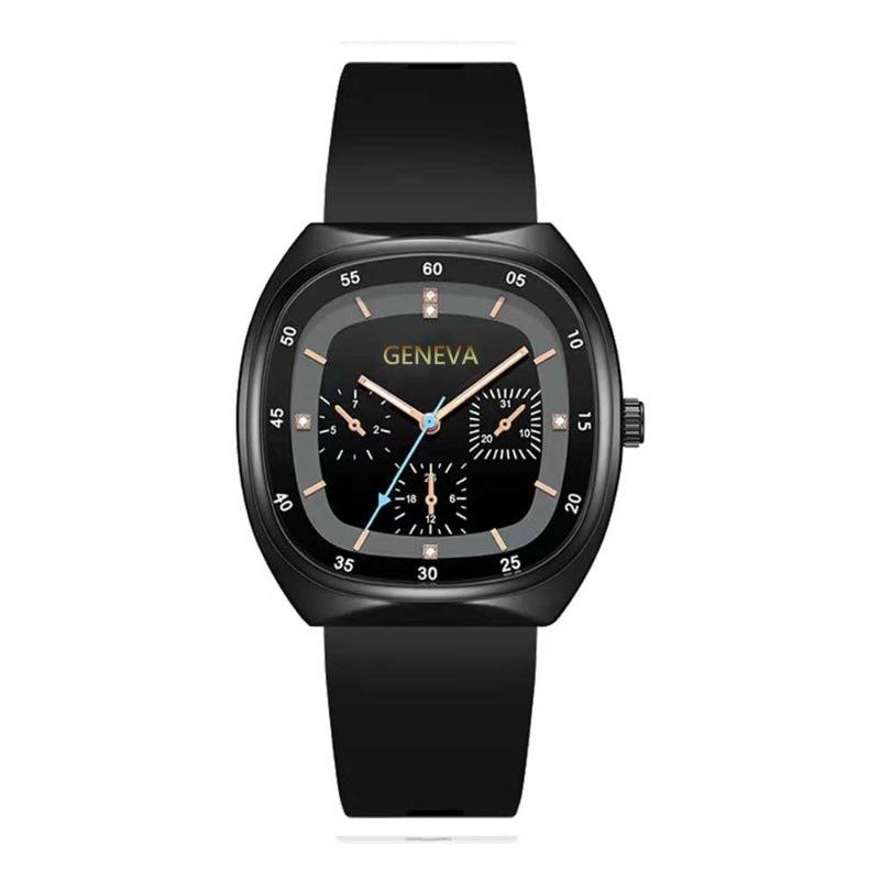 Square Watch Fashion High Sense Watch Silicone Digital Luminous Leisure Quartz Watch Gift Watch