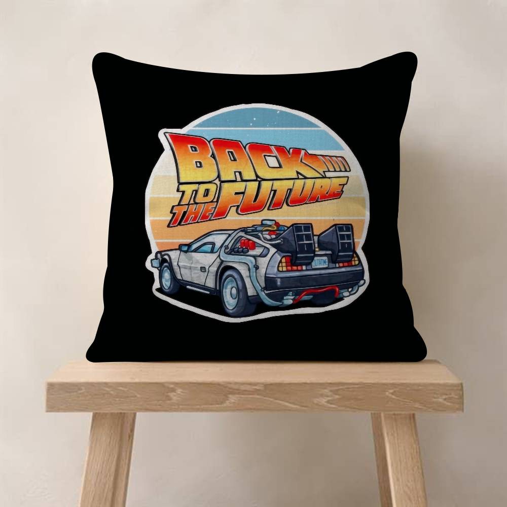Movie bBack car To The Future Personalized Pillow Dust Cover Bedroom Kids Party Decoration Pillowcase Birthday Children Gift