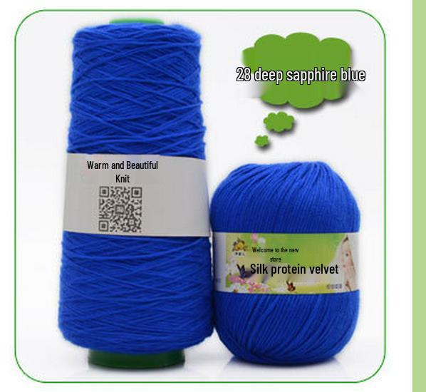 Filato di Cotone al Latte con Proteine della Seta per Maglieria e Uncinetto per Sciarpa per Neonato