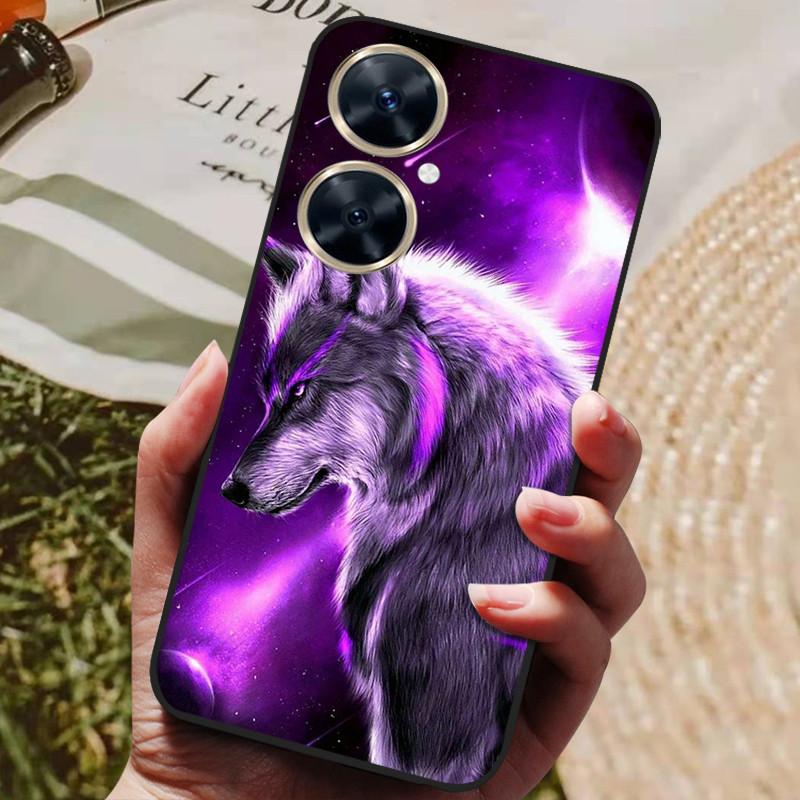 Für Huawei Nova 11i Hülle Nova11i 11 i Schwarzer Wolf Weiche TPU Silikon Rückseite Für Huawei Nova 11i MAO-LX9 Handyhülle Funda Coque