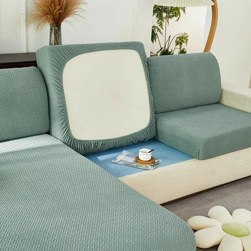 Thick Jacquard Sofa Seat Cushion Cover Funiture Protector Stretch Couch Covers for Sofas Anti-dust Removable Slipcover Pets Kids