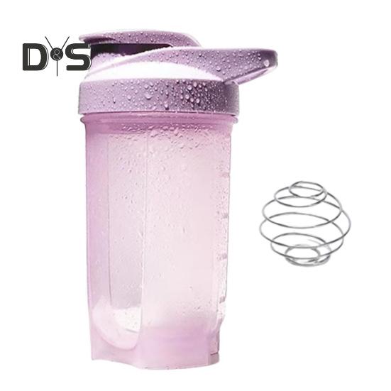 Protein Shaker Cup with Blender Ball 500ml Wide Mouth Shaker for Easy Mixing Portable Whey Protein Shaker Bottle for Sports Travel Camping