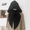 Cold Weather Hat Women Knit Hooded Scarf Hat Winter Pullover Balaclava Hood Hood Warm Ear Protection Skull Cap for Soft