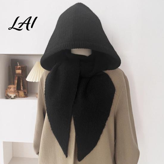 Cold Weather Hat Women Knit Hooded Scarf Hat Winter Pullover Balaclava Hood Hood Warm Ear Protection Skull Cap for Soft