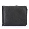 Genuine Leather Engraving Wallet Men Vintage Brand Money Bag Zip Coin Purse Wallets Bifold High Quality Card Holder