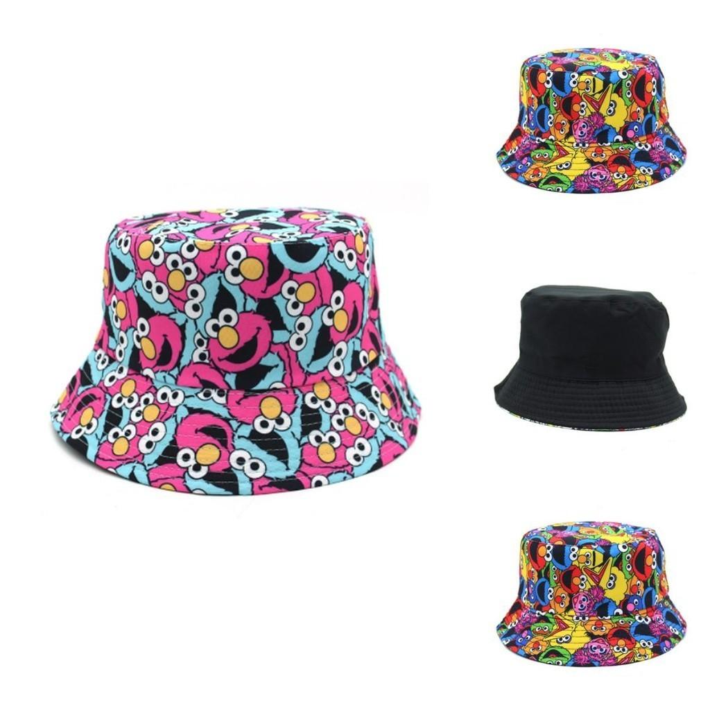 Hip Hop Style Sesame Street Fisherman Hat For Sun Protection