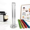360 Degree Rotatable Coffee Capsule Organizer Coffee Capsule Display Rack Max Capacity 40 Capsules Rotating Organizer Metal Plat
