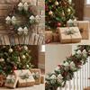 10Pcs Red/Green Bow Ornaments Bead Festival Accessory Rustic Mini Christmas Bows  Gift Wrapping
