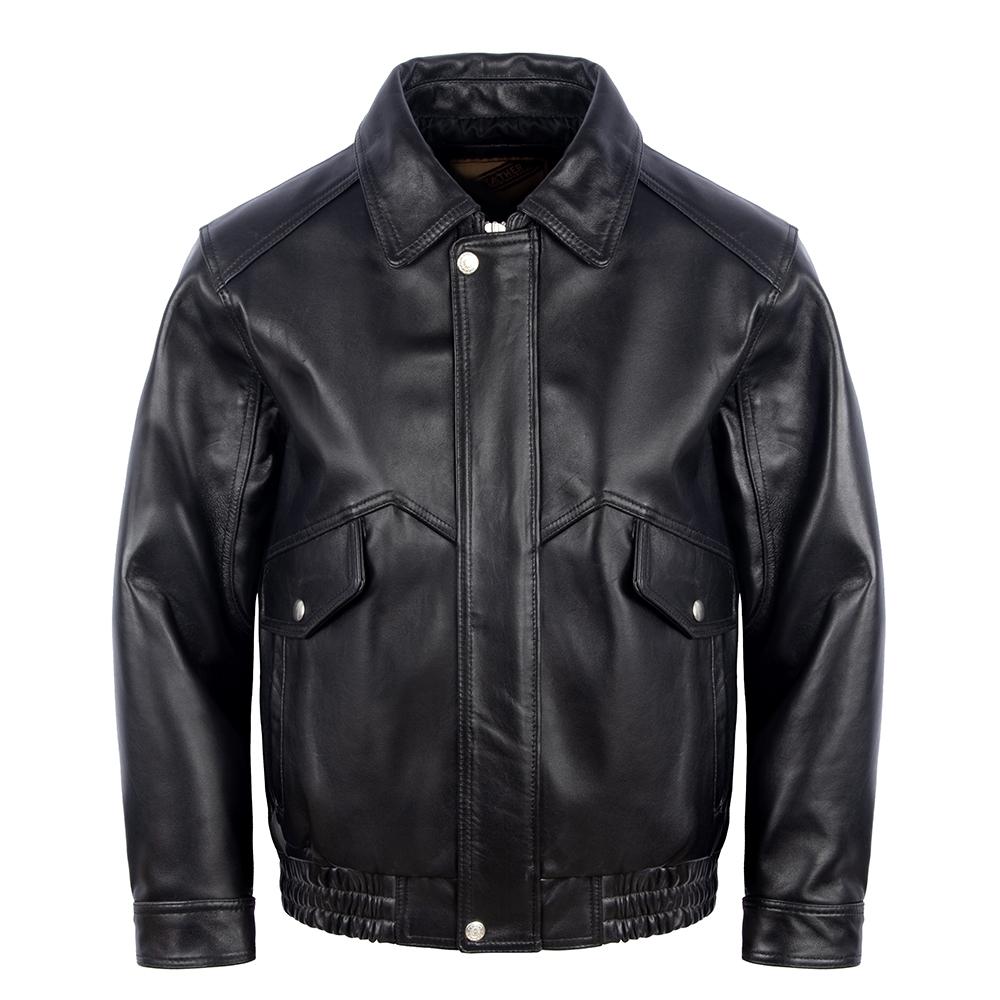 Oversized Black Men Genuine Leather Jacket Real Sheepskin Coat Men s Clothing Soft Loose Spring Autumn XS чёрный