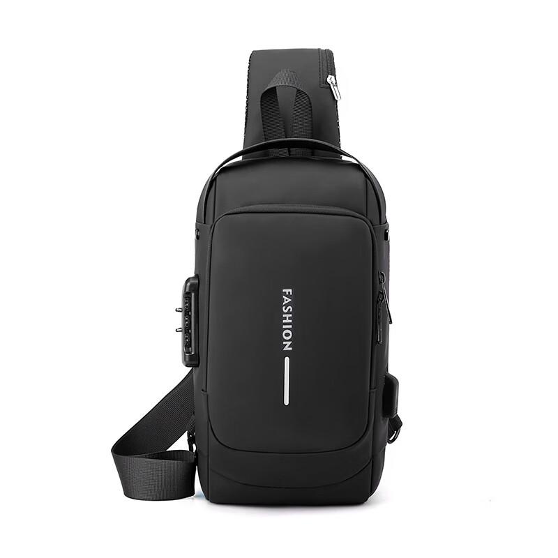 Men's Crossbody Chest Bag with Password Lock