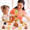 20 Piece Ice Cream Stacking Toys For Kids 3+, Montessori Sensory Play Set With Scoops,Cones,Pretend Kitchen Toys Develop Motor Skills,Vibrant Colors