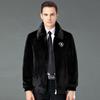Mink Fur Coat Men's Card Mink Velvet Mink Fur Mink Whole Mink Fur Coat Fur Integrated Thickened Genuine Leather Coat
