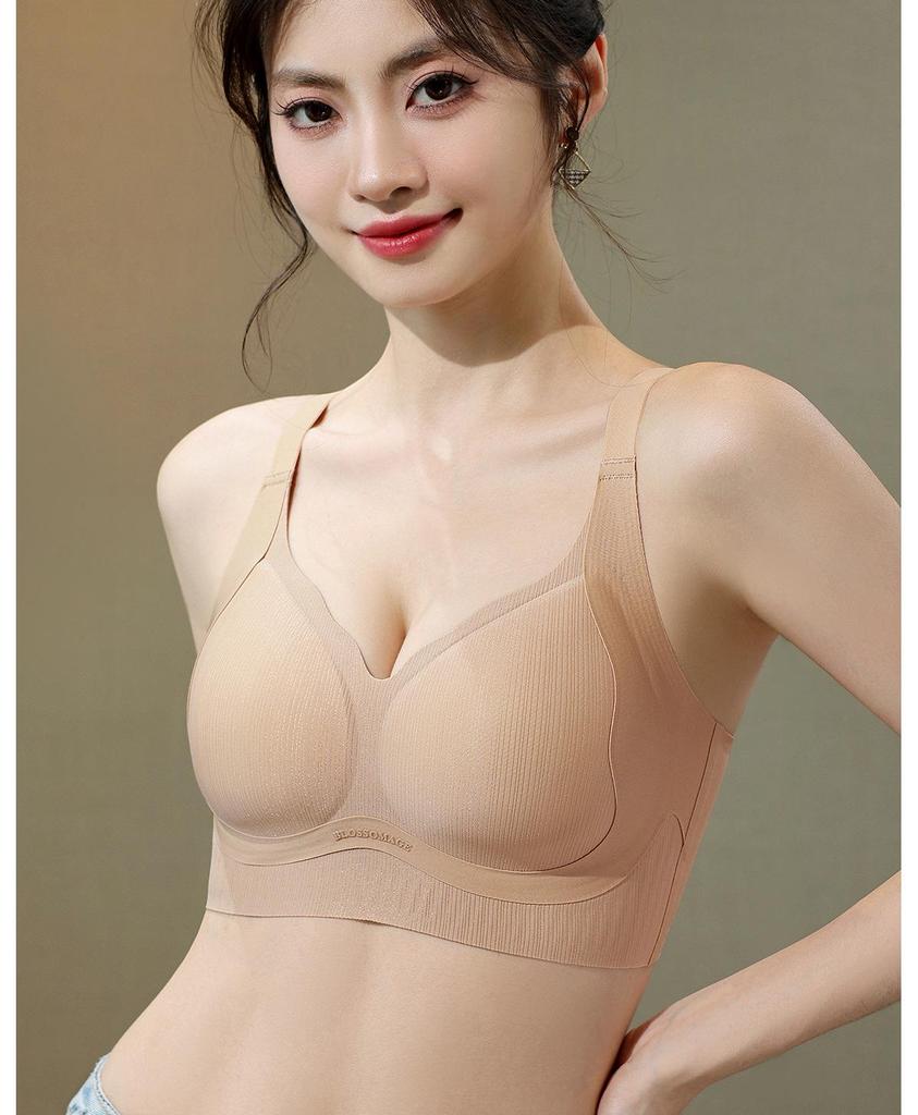 Seamless Push-Up Bra for Women - Anti-Sagging, Comfortable Fit, Side Support, Minimizing Effect.