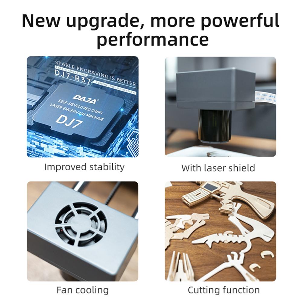 DAJA DJ7 Laser Engraver 5W  Semiconductor Laser Desktop Marking Machine with 150x150mm Work Area