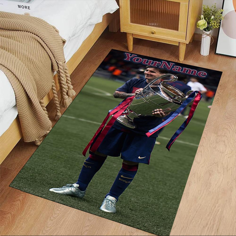 Messi Customizable Name Carpet Design for Dining Room Dormitory Hallway Decorate room Antislip Carpet Office home decor Best for Christmas