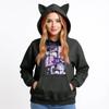 Ladies Fashion Casual Long Sleeve Printed Round Neck Hoodie Pullover Top With  Pockets