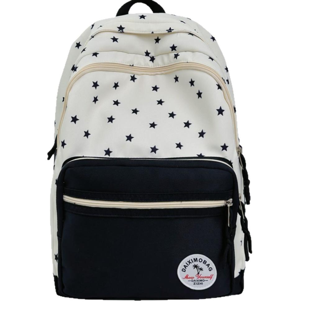 New high-value multi-pocket student schoolbag, small fresh little star backpack, cute and sweet going out backpack