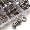 132-piece stainless steel hexagonal flange bolt and nut set, M5/M6/M8, length 10-35mm