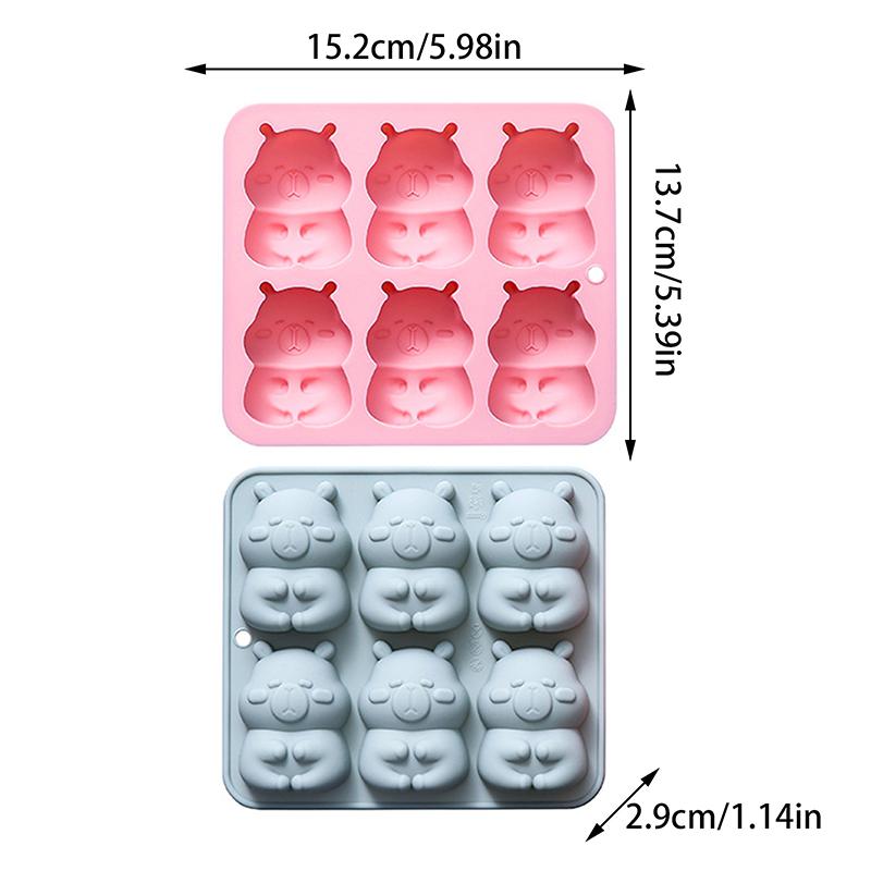 Cartoon Kapibala Animal Silicone Capybara Chocolate Mold Fudge Candy Jelly Mould Cake Decor Baking Ice Tray Gifts Baking Tool