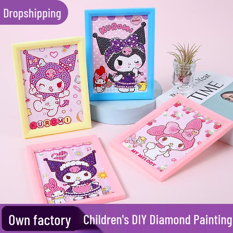 DIY Cute Cartoon Anime Diamond Painting Sticker for Kids' Bedrooms