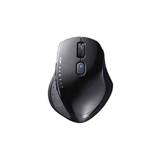 BUFFALO BSMBW518MBK Wireless BlueLED Neo Fit Mouse, Medium Size [USB2.4GHz, 5 Buttons, Black]
