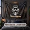 Custom Name Text Tapestry,Linkin Park Decorative Wall Hanging, Background Tapestry For Home Bedroom