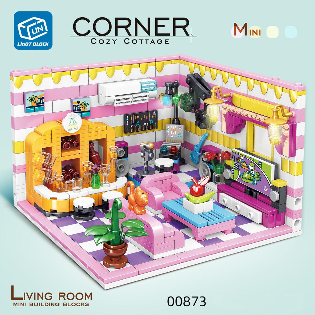 New City Building Blocks Sets Kits Friends House Bedroom Kitchen Model 3 IN 1 Deform Brinquedos Educational Toys for Girls