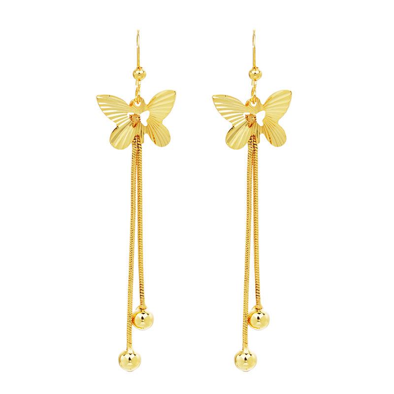 Elegant Gold Star Tassel Earrings: Vietnamese Simplicity Meets Korean Style