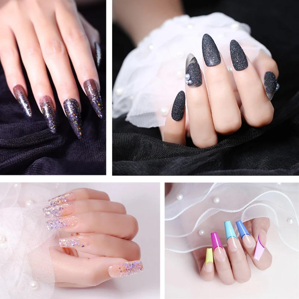 550PCS Oval Shape French Nail Dual Forms Almond Shape Coffin Shape Acrylic Nail Art Mold T-shaped Nails Square Shape