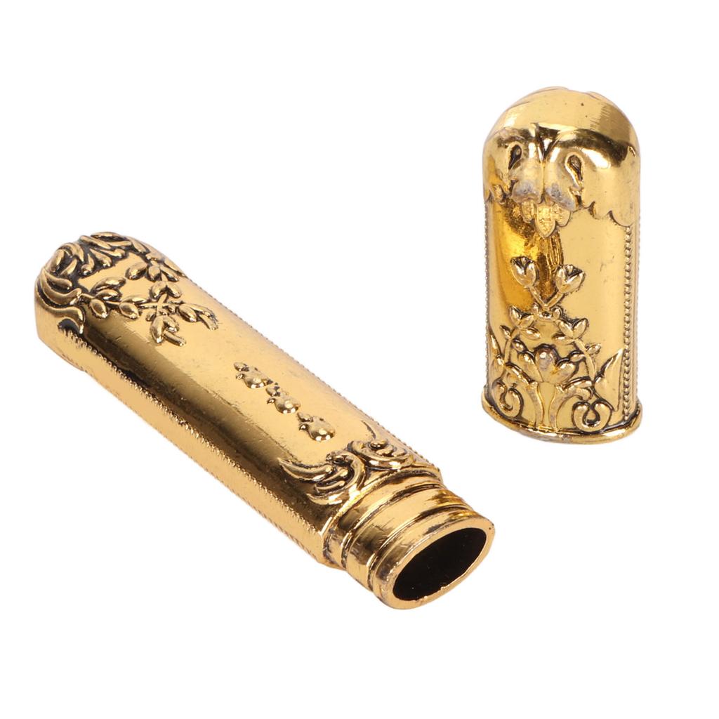 Vintage Nålfodral Graverat Stereoskopiskt Mönster Snygg Förvaringsrör för Sy nålar Nålhållare Syverktyg