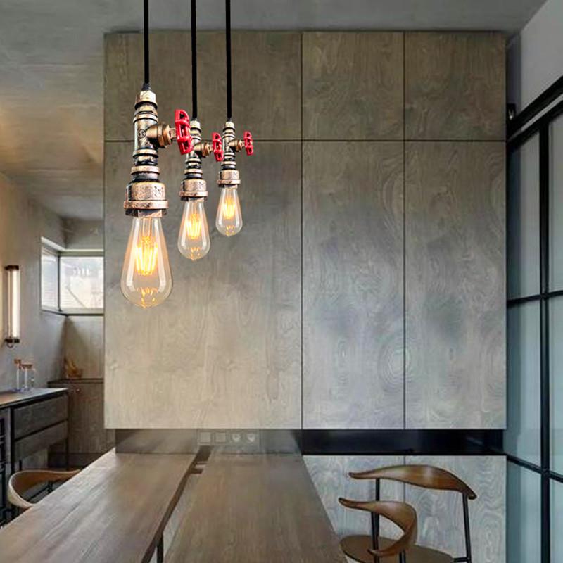 American Industrial Retro Pendant Light - Creative Water Pipe Design for Restaurants and Bars