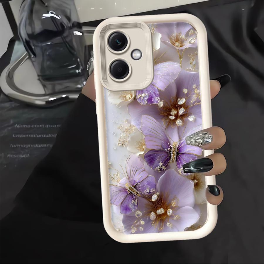 Case for Xiaomi Redmi Note 14 Pro Plus 13C 14C 12s 11 11s 12 A1 A2 A3 A4 Note 13 10 12C Phone Cover Black Butterfly Pattern