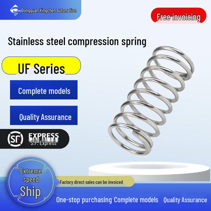 

Stainless Steel Compression Spring UF with Outer Diameter Options L5 to L50 UF3-5