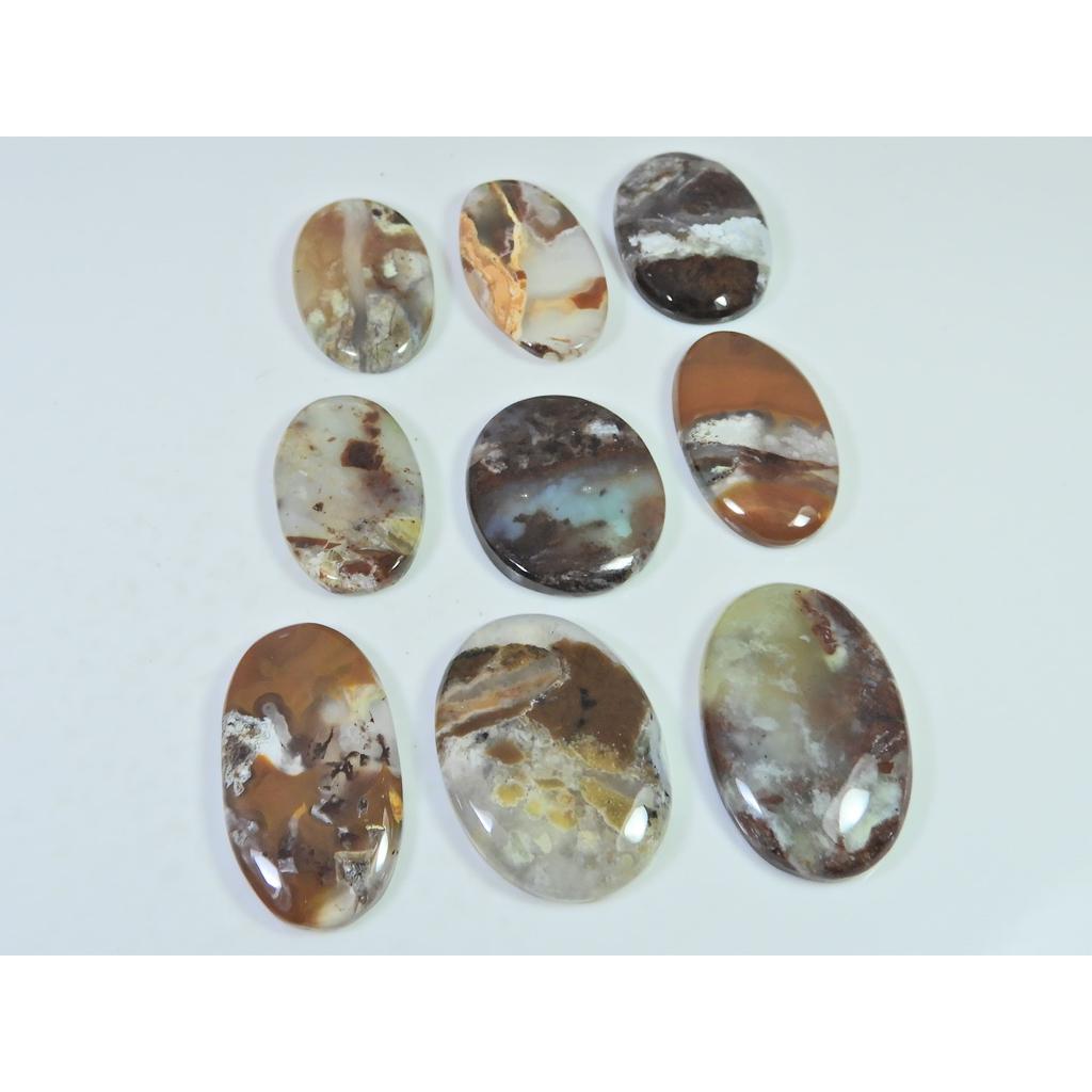 315Cts. Natural Chrysoprase Oval Shape Cabachon Loose Gemstone 09 Pcs Lot C-2570