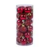 24 Stück 3 cm große Kunststoff-Weihnachtsbaumkugeln für Zuhause, Party, hängende Ornamente